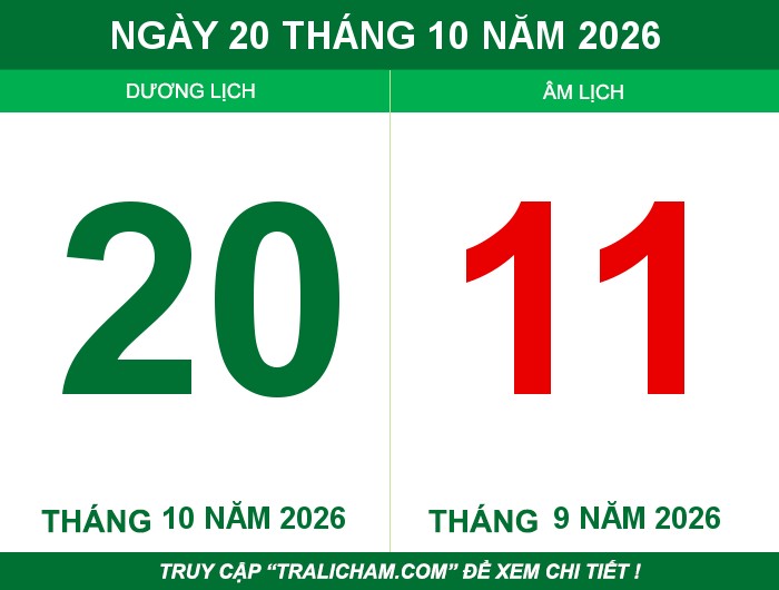 Ngày 20 tháng 10 năm 2026