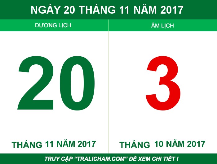 Ngày 20 tháng 11 năm 2017