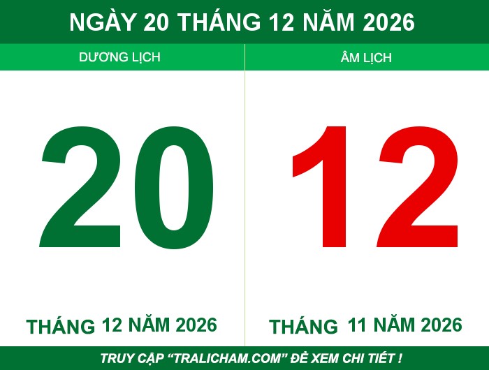 Ngày 20 tháng 12 năm 2026