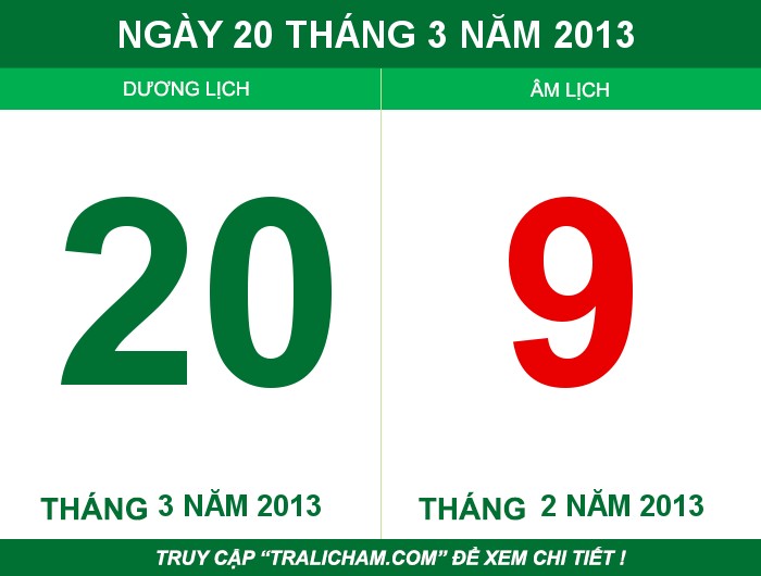Ngày 20 tháng 3 năm 2013