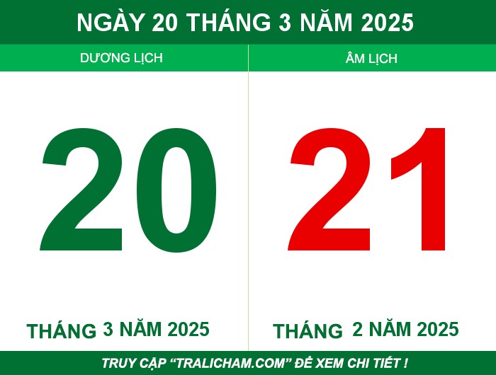 Ngày 20 tháng 3 năm 2025