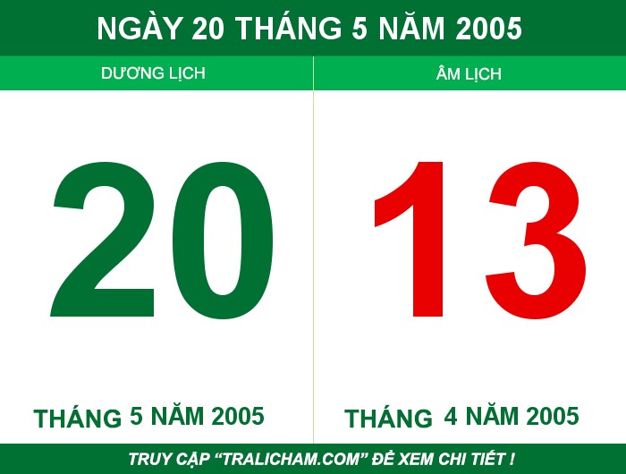 Ngày 20 tháng 5 năm 2005
