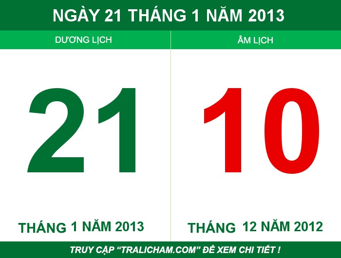 Ngày 21 tháng 1 năm 2013