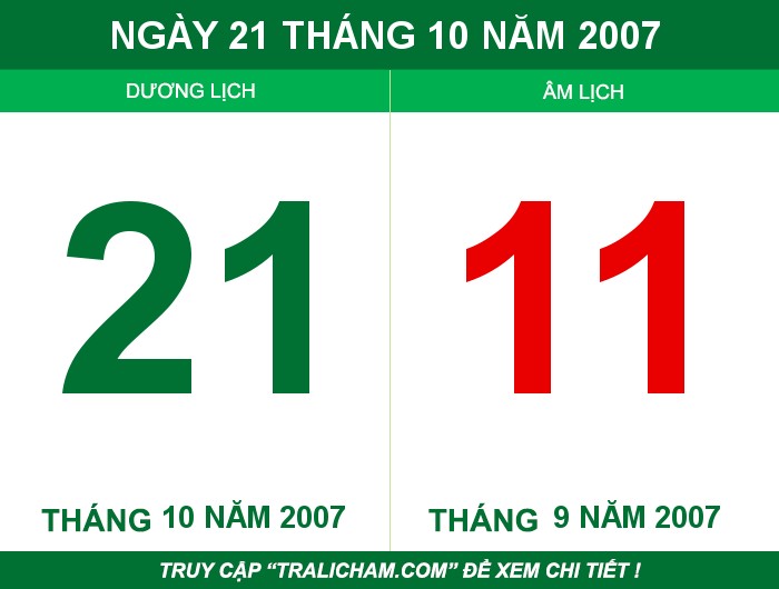 Ngày 21 tháng 10 năm 2007