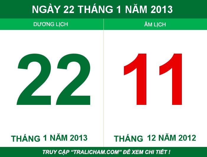 Ngày 22 tháng 1 năm 2013