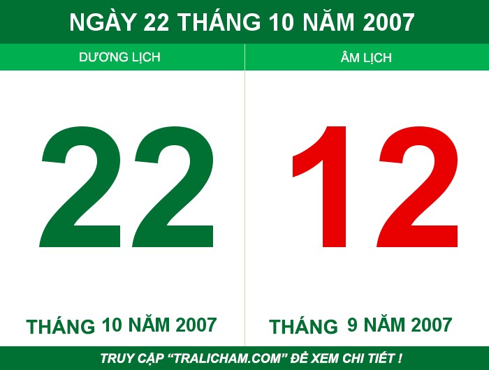 Ngày 22 tháng 10 năm 2007