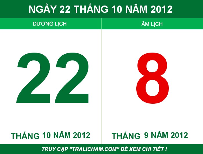 Ngày 22 tháng 10 năm 2012