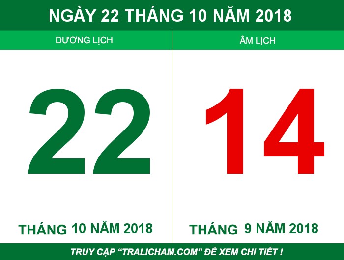 Ngày 22 tháng 10 năm 2018