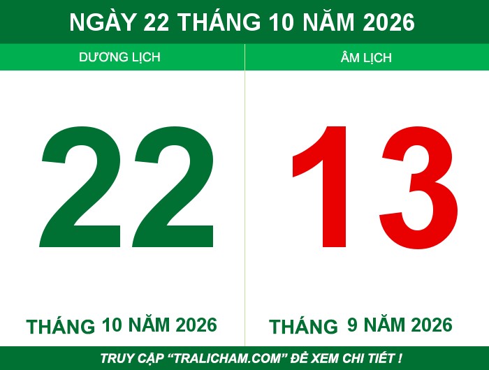 Ngày 22 tháng 10 năm 2026