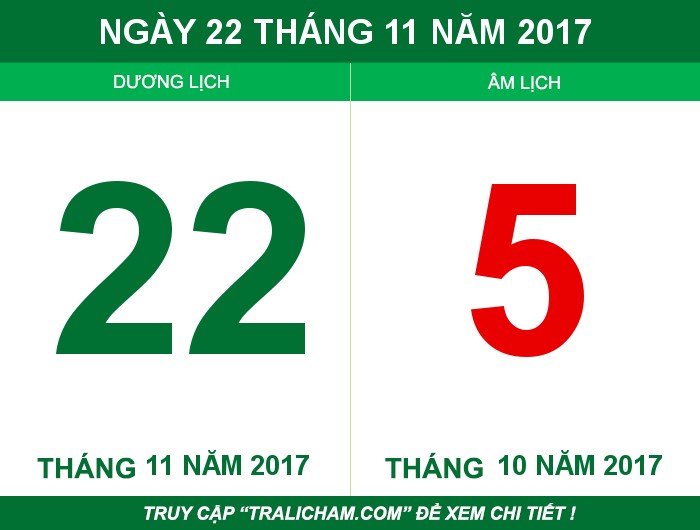 Ngày 22 tháng 11 năm 2017