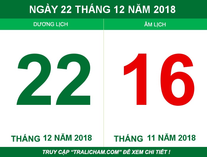Ngày 22 tháng 12 năm 2018