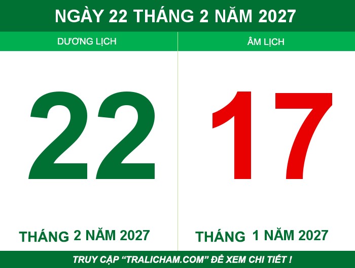 Ngày 22 tháng 2 năm 2027