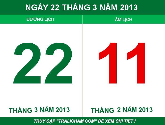 Ngày 22 tháng 3 năm 2013