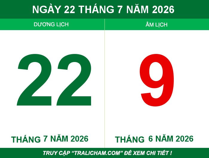 Ngày 22 tháng 7 năm 2026