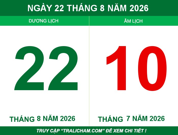 Ngày 22 tháng 8 năm 2026