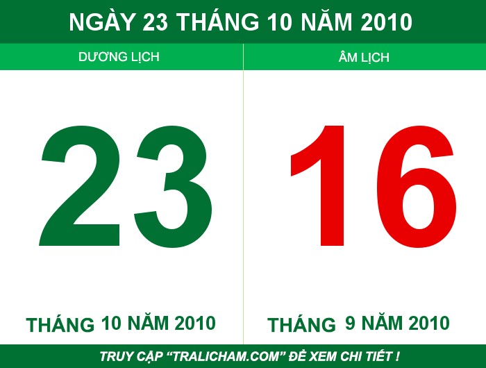 Ngày 23 tháng 10 năm 2010