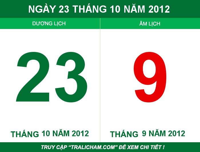 Ngày 23 tháng 10 năm 2012