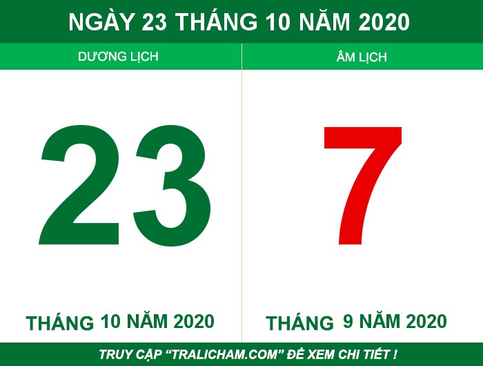 Ngày 23 tháng 10 năm 2020