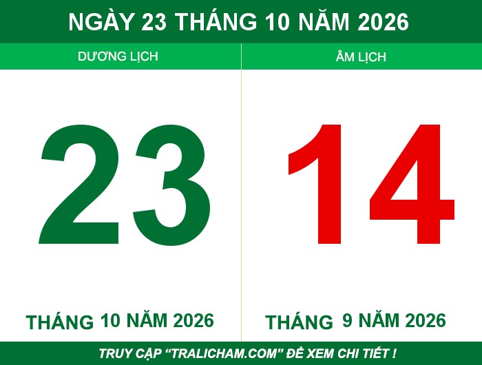 Ngày 23 tháng 10 năm 2026