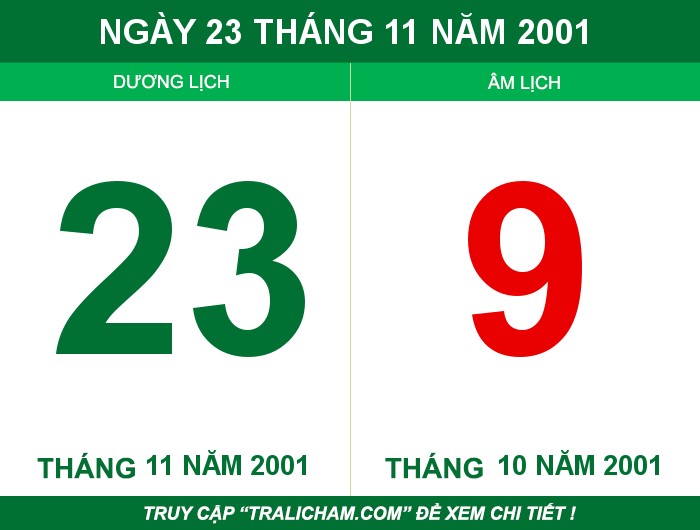 Ngày 23 tháng 11 năm 2001