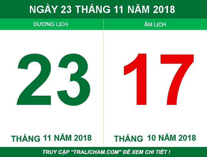 Ngày 23 tháng 11 năm 2018