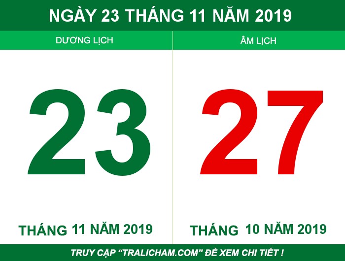 Ngày 23 tháng 11 năm 2019