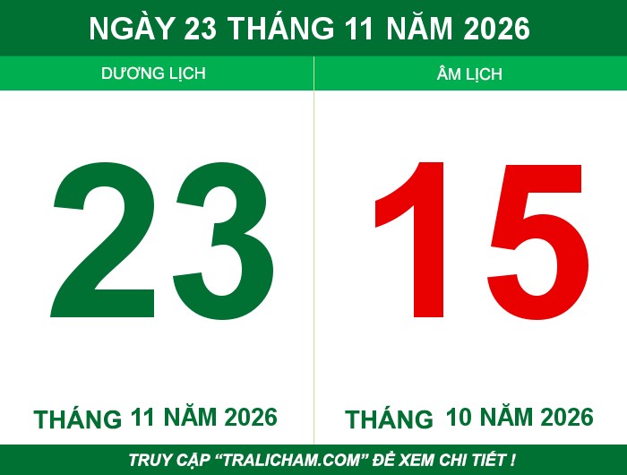 Ngày 23 tháng 11 năm 2026