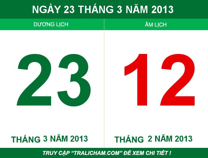 Ngày 23 tháng 3 năm 2013