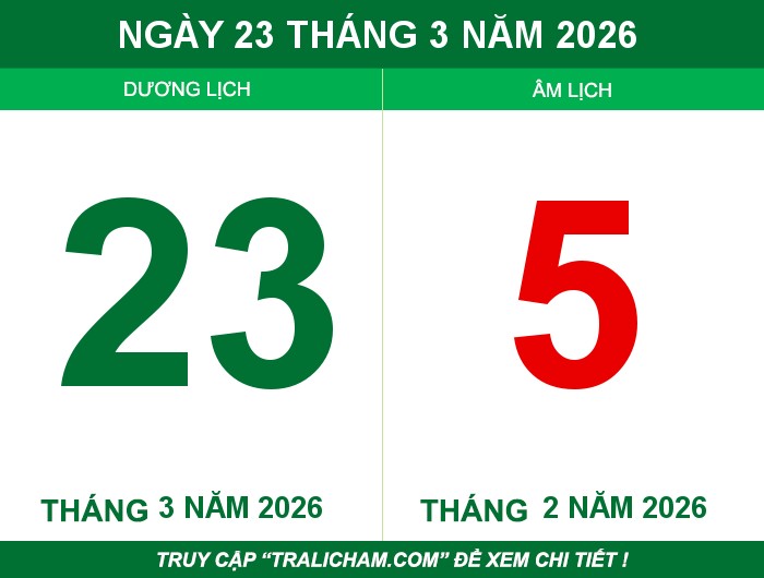 Ngày 23 tháng 3 năm 2026