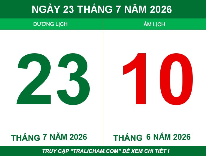 Ngày 23 tháng 7 năm 2026