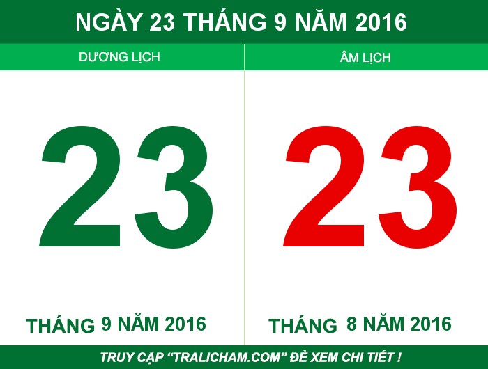 Ngày 23 tháng 9 năm 2016