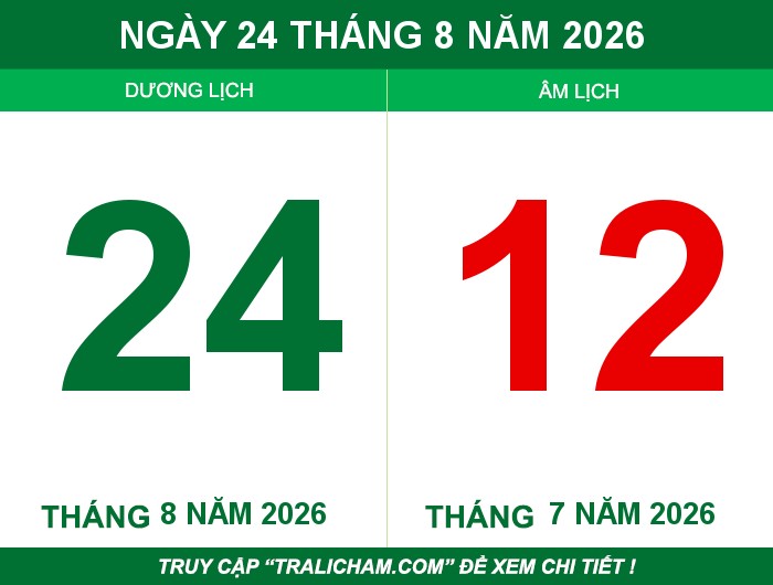 Ngày 24 tháng 8 năm 2026