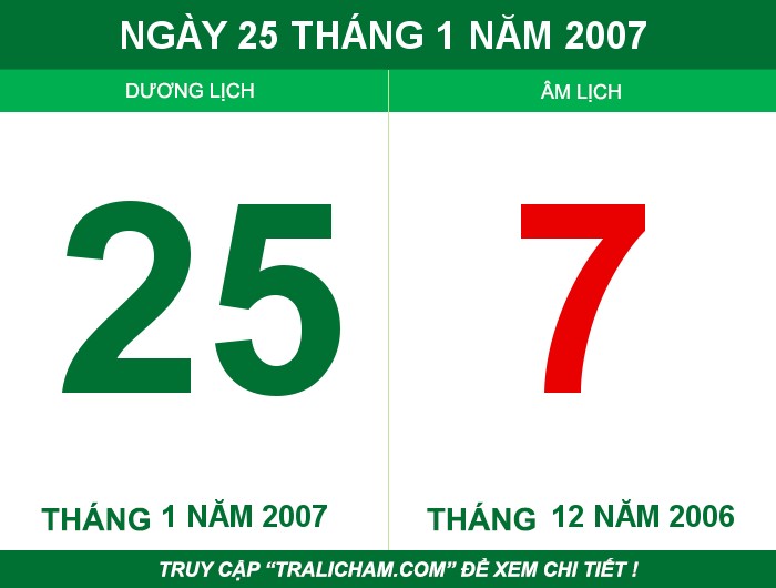 Ngày 25 tháng 1 năm 2007