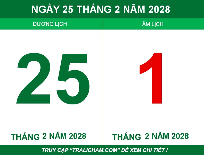 Ngày 25 tháng 2 năm 2028