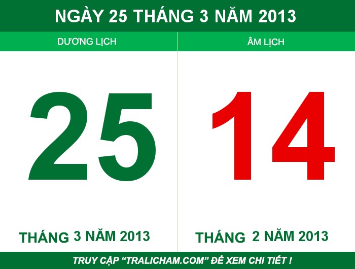 Ngày 25 tháng 3 năm 2013