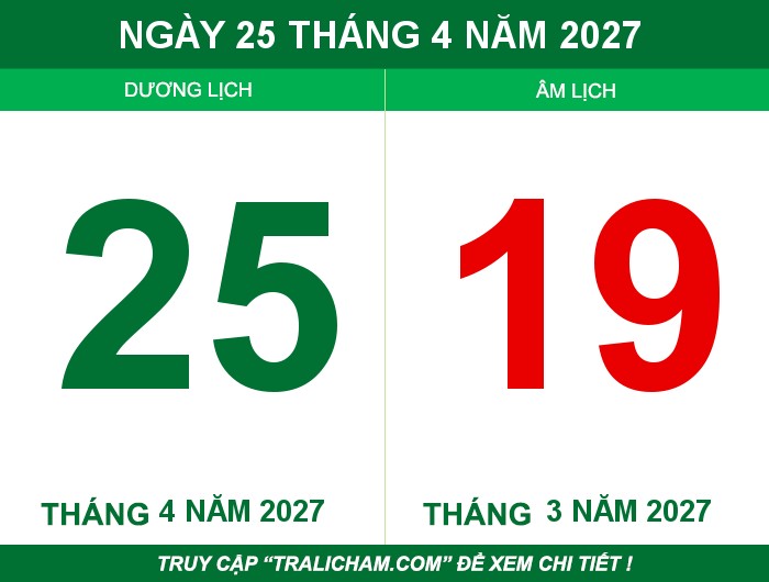 Ngày 25 tháng 4 năm 2027