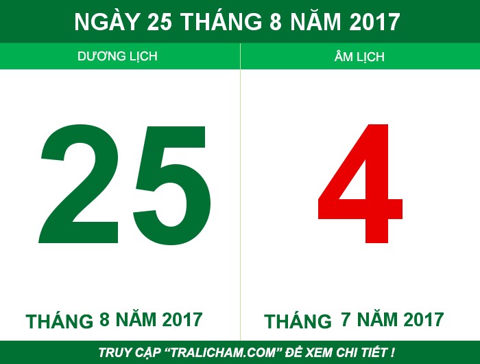 Ngày 25 tháng 8 năm 2017
