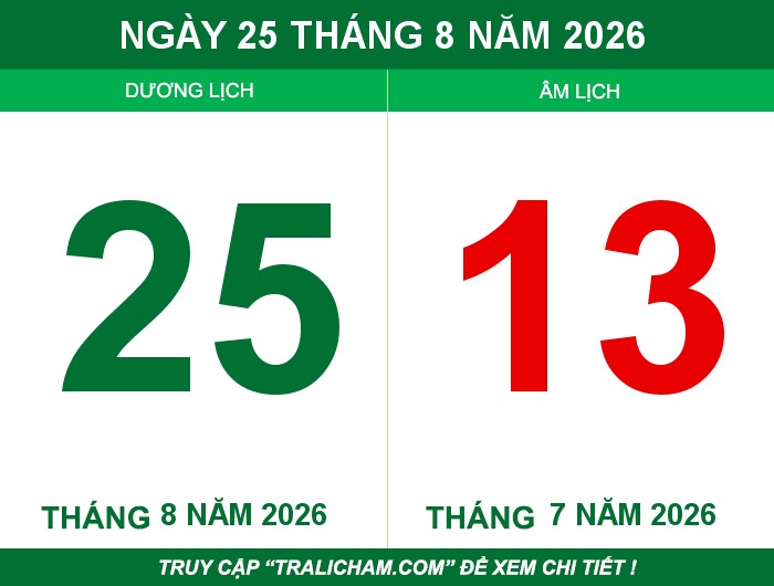 Ngày 25 tháng 8 năm 2026