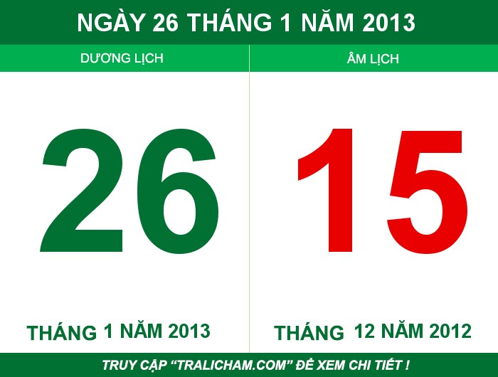Ngày 26 tháng 1 năm 2013