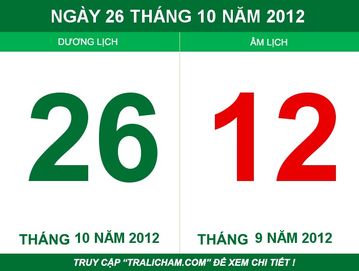 Ngày 26 tháng 10 năm 2012