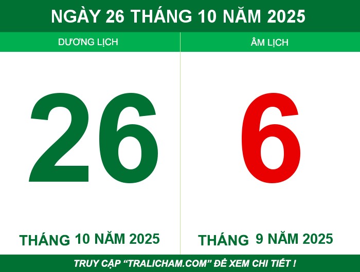 Ngày 26 tháng 10 năm 2025