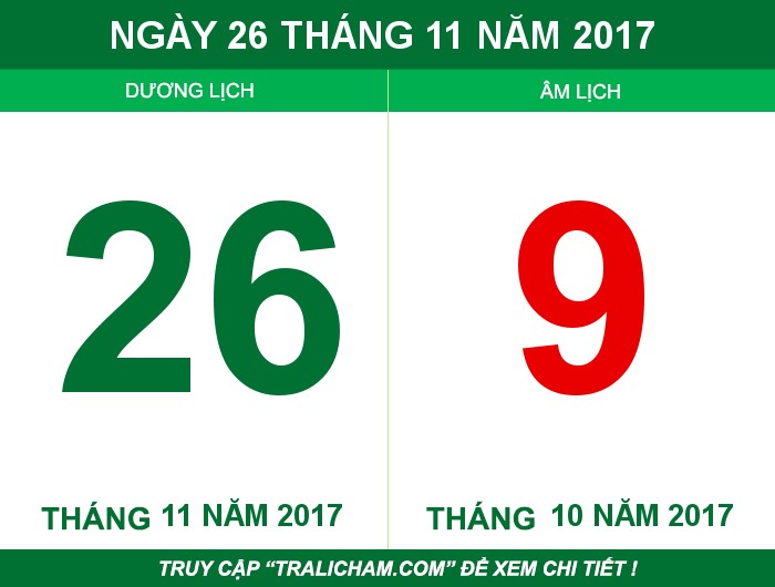 Ngày 26 tháng 11 năm 2017