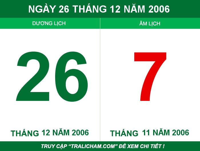 Ngày 26 tháng 12 năm 2006