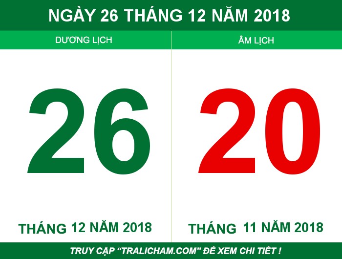 Ngày 26 tháng 12 năm 2018