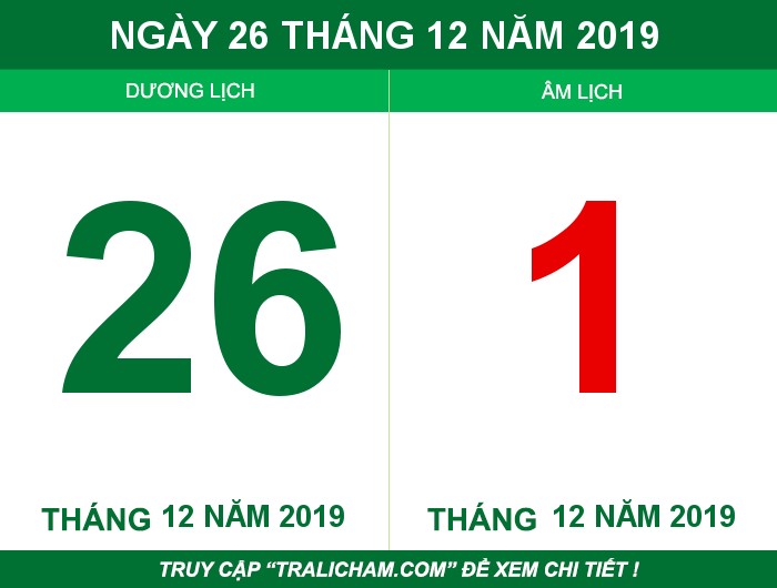 Ngày 26 tháng 12 năm 2019