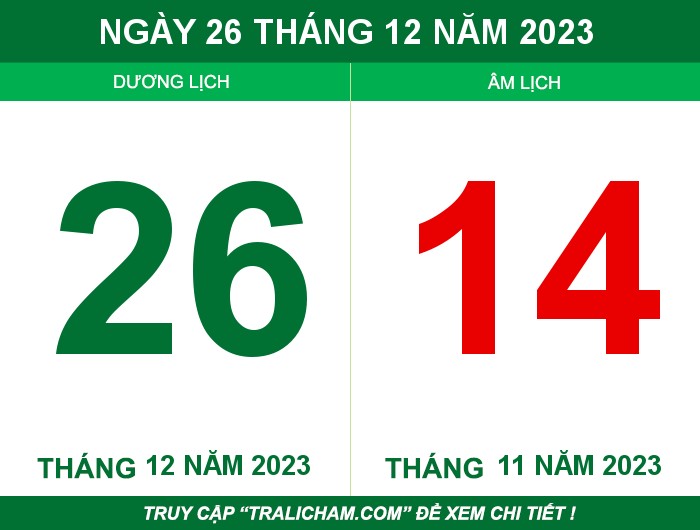 Ngày 26 tháng 12 năm 2023