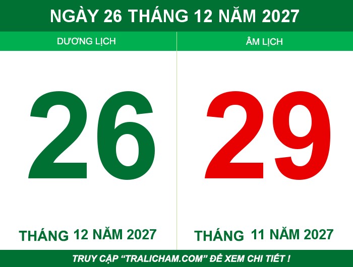 Ngày 26 tháng 12 năm 2027