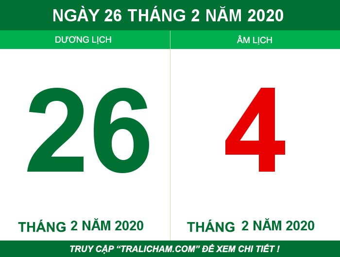 Ngày 26 tháng 2 năm 2020