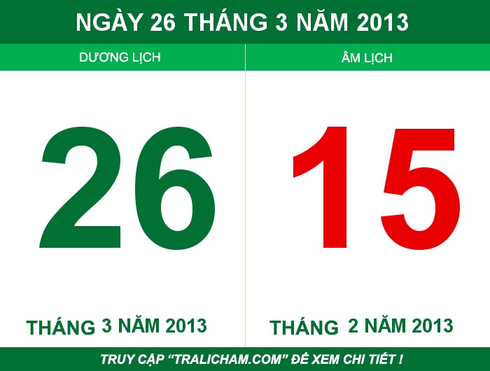 Ngày 26 tháng 3 năm 2013