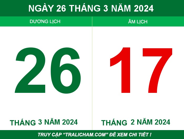 Ngày 26 tháng 3 năm 2024